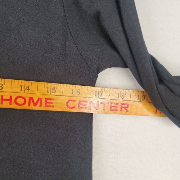 Sun Kim Oversized XS Black Burgundy Polka Dot Tunic Dress Modal Blend USA New - Picture 10 of 11